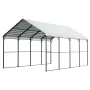 Heavy Duty Metal Carport, 12' x 20' Outdoor Carport with Galvanized Steel Frame & Roof, Car Tent Garage Shade with Removable Sid