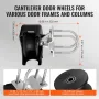 Sliding Gate Kit, Rolling Gate Hardware Kit w/ U-Shaped Wheel Groove for Cantilever Sliding Gates and Rolling Door, Sliding Gate
