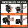 Sliding Gate Kit, Rolling Gate Hardware Kit w/ U-Shaped Wheel Groove for Cantilever Sliding Gates and Rolling Door, Sliding Gate