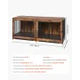 75" Dog Crate Furniture for 2 Dogs, Extra Large Double Dog Crate Furniture Large Breed with Divider & Double Doors, Large Wooden