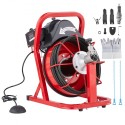 Drain Cleaner Machine Electric Drain Auger 50FT x 3/8 In Auto Feed