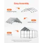 10' x 15' metalcarport kraftig udendørs bilgarage til både