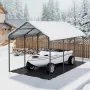 10' x 15' metalcarport kraftig udendørs bilgarage til både