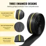Garage Door Threshold Seal Strip, 12 FT Universal Garage Door Floor Seal Strip with Adhesive, Garage Door Bottom Weatherproof St