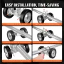Sliding Gate Kit, 6” Rolling Gate Hardware Kit, Universal Adjustable Sliding Gate Rollers Track Wheels, Heavy Duty Sliding Gate 