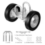 Sliding Gate Kit, 6” Rolling Gate Hardware Kit, Universal Adjustable Sliding Gate Rollers Track Wheels, Heavy Duty Sliding Gate 