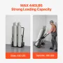 Dual Welding Cylinder Cart, Oxygen Acetylene Tank Cart with 440LBS Static Weight Capacity, 10-Inch Solid Wheels and Tank Storage