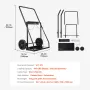Dual Welding Cylinder Cart, Oxygen Acetylene Tank Cart with 440LBS Static Weight Capacity, 10-Inch Solid Wheels and Tank Storage