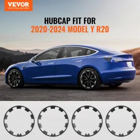 Wheel Rim Cover Hubcaps, 20 in, Model Y Fully Fit Hubcap with Snap, Guard Tape & Valve Nozzle Hole, ABS & PC Hubcap with Upgrade