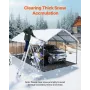 Heavy Duty Metal Carport, 13' x 26' Outdoor Carport with Galvanized Steel Frame & Roof, Car Tent Garage Shade with Removable Sid