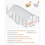 Heavy Duty Metal Carport, 13' x 26' Outdoor Carport with Galvanized Steel Frame & Roof, Car Tent Garage Shade with Removable Sid
