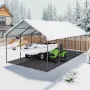 Heavy Duty Metal Carport, 13' x 26' Outdoor Carport with Galvanized Steel Frame & Roof, Car Tent Garage Shade with Removable Sid
