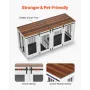 72" Dog Crate Furniture for 2 Dogs, Double Dog Crate Furniture with Double Sliding Doors, Large Dog Crate TV Stand with Removabl