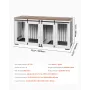 72" Dog Crate Furniture for 2 Dogs, Double Dog Crate Furniture with Double Sliding Doors, Large Dog Crate TV Stand with Removabl