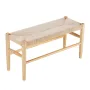 Rattan Bench Wooden Bench 31.5 Inches for Entryway Living Room & Bedroom