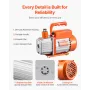 3,5 CFM HVAC Single Stage Rotary Vane Vacuum Pump and Manifold
