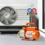 Vacuum Pump, 217 L/min(3.5 CFM), HVAC Single Stage Rotary Vane Vacuum Pump, for R134a R22 R410a Systems, Auto AC Vacuum Pump Kit