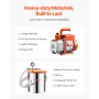 19 L(5 Gallon) Vacuum Chamber and 100 L/min(3.5 CFM) Pump Kit, Stainless Steel Chamber, Single Stage Vacuum Pump Degassing Chamb