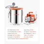 19 L(5 Gallon) Vacuum Chamber and 100 L/min(3.5 CFM) Pump Kit, Stainless Steel Chamber, Single Stage Vacuum Pump Degassing Chamb