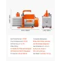 Vakuumpumpe 9 CFM HVAC 2 -trins Rotary Vane Vacuum Pump Oil