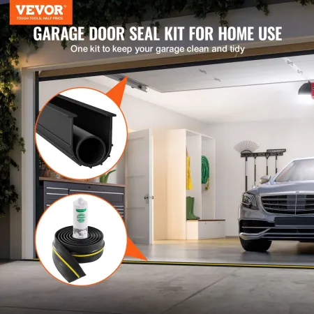 Garageporttærskel og bundtætningssæt 16 fod universel vandtæt