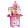 Kitchen Playset Kids Pretend Cooking Play Toy 48 Piece Accessories Pink