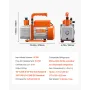 Vacuum Pump, 300 L/min(5 CFM), HVAC Single Stage Rotary Vane Vacuum Pump, for R134a R22 R410a Systems, Auto AC Vacuum Pump Kit w