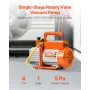 Vacuum Pump, 233 L/min(4 CFM), HVAC Single Stage Rotary Vane Vacuum Pump, for R134a R22 R410a Systems, Auto AC Vacuum Pump Kit w
