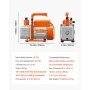 Vacuum Pump, 233 L/min(4 CFM), HVAC Single Stage Rotary Vane Vacuum Pump, for R134a R22 R410a Systems, Auto AC Vacuum Pump Kit w