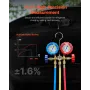 217 L/min(3.5 CFM) AC Vacuum Pump and Gauge Set, Single Stage Rotary Vane HVAC Air Vacuum Pump, A/C Refrigerant Manifold Gauge K