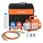 3,5 CFM HVAC Single Stage Rotary Vane Vacuum Pump and Manifold