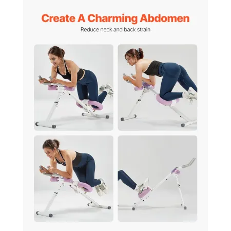 AB Workout Machine, Ab Workout Equipment at Home Gym, Core & Abdominal Trainers for Women, 330 lbs Weight Capacity Strength Trai