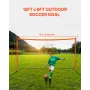 Portable Soccer Goal, 12x6 ft Adults Kids Backyard Soccer Net, Large Practice Soccer Net, Steel Fiberglass Structure Training Go