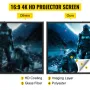 Tripod Projector Screen with Stand 60 inch 16:9 4K HD Projection Screen Stand Wrinkle-Free Height Adjustable Portable Screen for