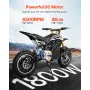 1800W Electric Brushless DC Motor Kit - 48V 4500rpm Motor with Upgraded Speed Controller, Throttle Grip Kit for Go Karts E-Bike 