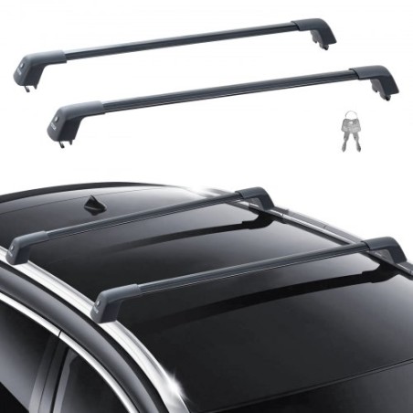 Universal Roof Rack Crossbar Max 47.6" Fits Grooved Side Rails without Gap