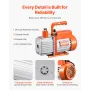 Vakuumpumpe 6 CFM HVAC 2 -trins Rotary Vane Vacuum Pump Oil