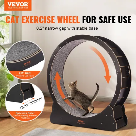 Katøvelseshjul 43.3 "Stort kattebanehjul til indendørs katte