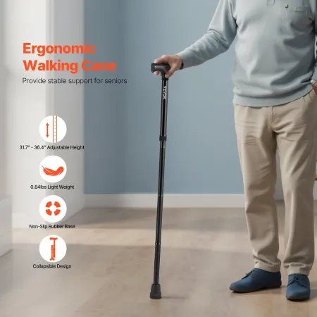 Walking Cane For Man Woman Folding Walking Stick 5-niveau