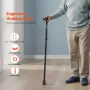 Walking Cane for Man Woman, Folding Walking Stick with 5-Level Adjustable Height & Anti-Slip Rubber Tip, Lightweight and Portabl