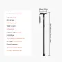 Walking Cane for Man Woman, Folding Walking Stick with 5-Level Adjustable Height & Anti-Slip Rubber Tip, Lightweight and Portabl