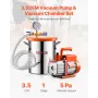 1,5 gallon vakuumkammer 3,5cfm enkeltstadium