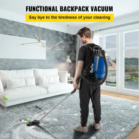 Backpack Vacuum, 3.6qt Backpack Vacuum Cleaner, 5-IN-1 Lightweight Backpack Vacuum, HEPA Filtration Vacuum Backpack, Commercial