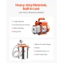 11 L(3 Gallon) Vacuum Chamber and 100 L/min(3.5 CFM) Pump Kit, Stainless Steel Chamber, Single Stage Vacuum Pump Degassing Chamb