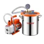 11 L(3 Gallon) Vacuum Chamber and 100 L/min(3.5 CFM) Pump Kit, Stainless Steel Chamber, Single Stage Vacuum Pump Degassing Chamb