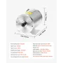 2000W Electric Brushless DC Motor Kit - 60V 4500rpm Motor with Upgraded Speed Controller for Go Karts E-Bike Motorcycle Scooter