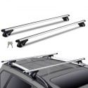 Universal Roof Rack Crossbar 48.4 "Længde til køretøj m/ hævet sidebane