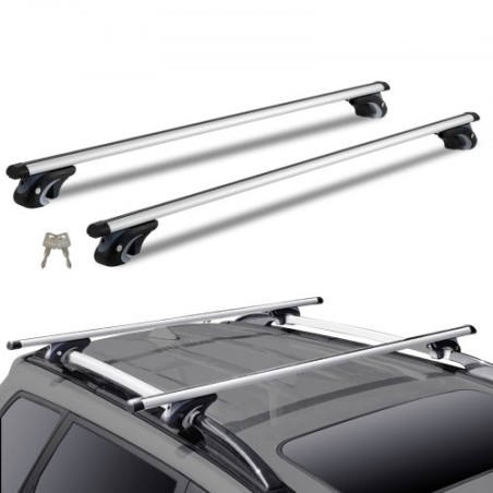 Universal Roof Rack Crossbar 48.4 "Længde til køretøj m/ hævet sidebane