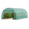 Walk-in Tunnel Greenhouse 19.36x9.68x6.5ft galvaniseret ramme PE-dækning Green