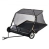 Tow-Behind Lawn Sweeper 52-inch Leaf Yard Collector 26 cu.ft. Adjustable